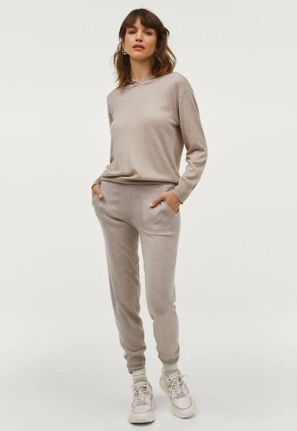 Ellos - Byxor Ruth Knitted Pants - Beige