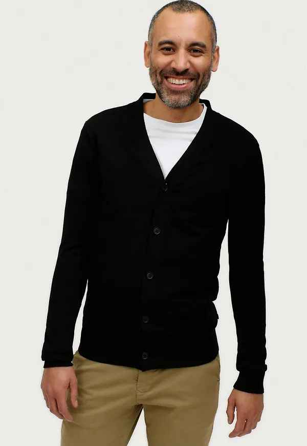 Ellos - Cardiga Blake - Svart - 4XL