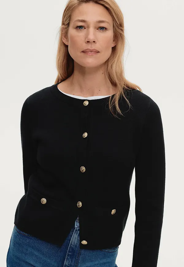 Ellos - Cardigan Fiona - Svart