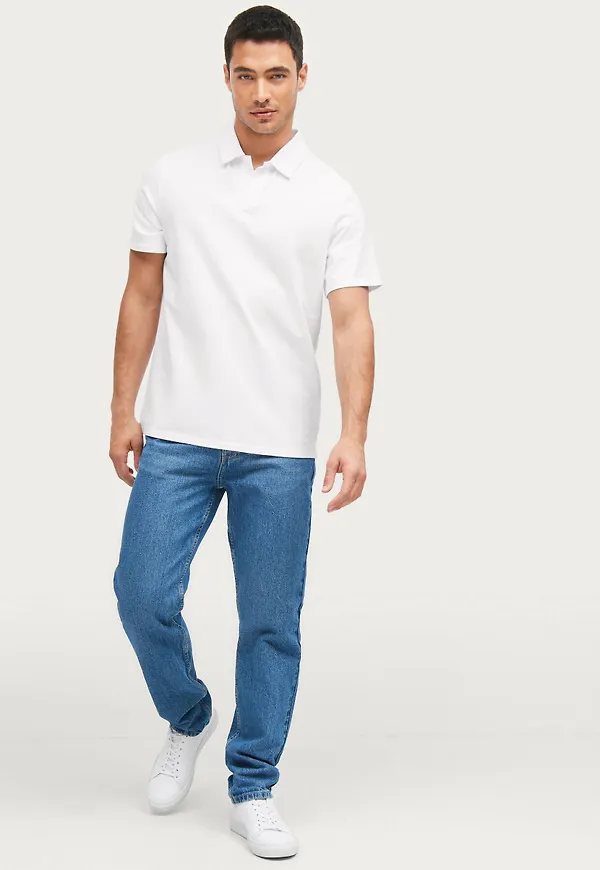 Ellos - Icon Regular Straight Jeans - Blå - W36