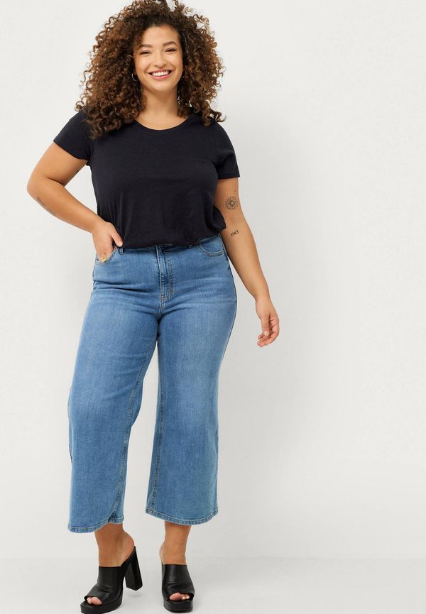 Ellos - Jeans Olivia Cropped Flare - Blå - 60