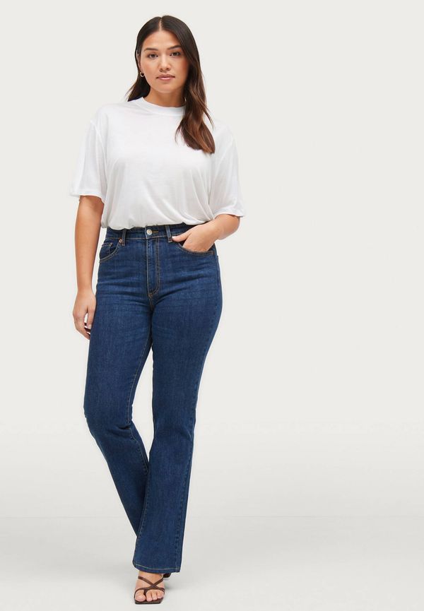 Ellos - Jeans Thea High Waist Boot - Blå - 52