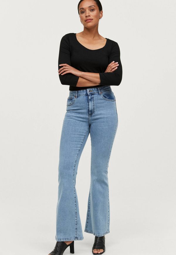 Ellos - Jeans Thea High Waist Flare - Blå