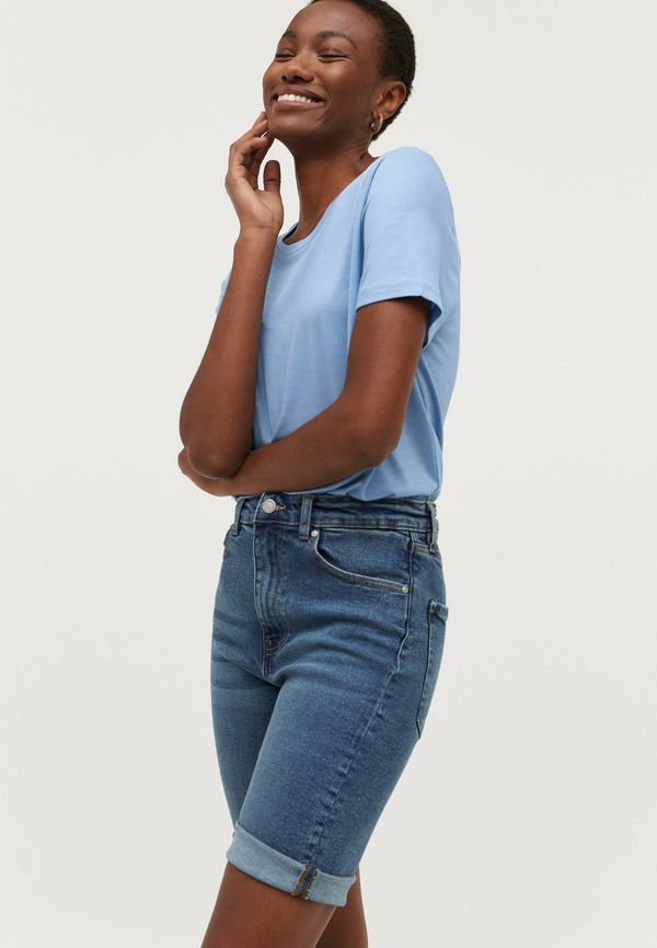 Ellos - Jeansshorts Thea High Waist - Blå
