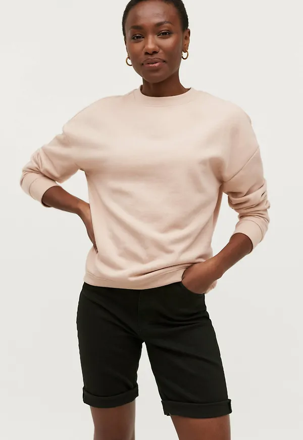 Ellos - Jeansshorts Thea High Waist - Svart