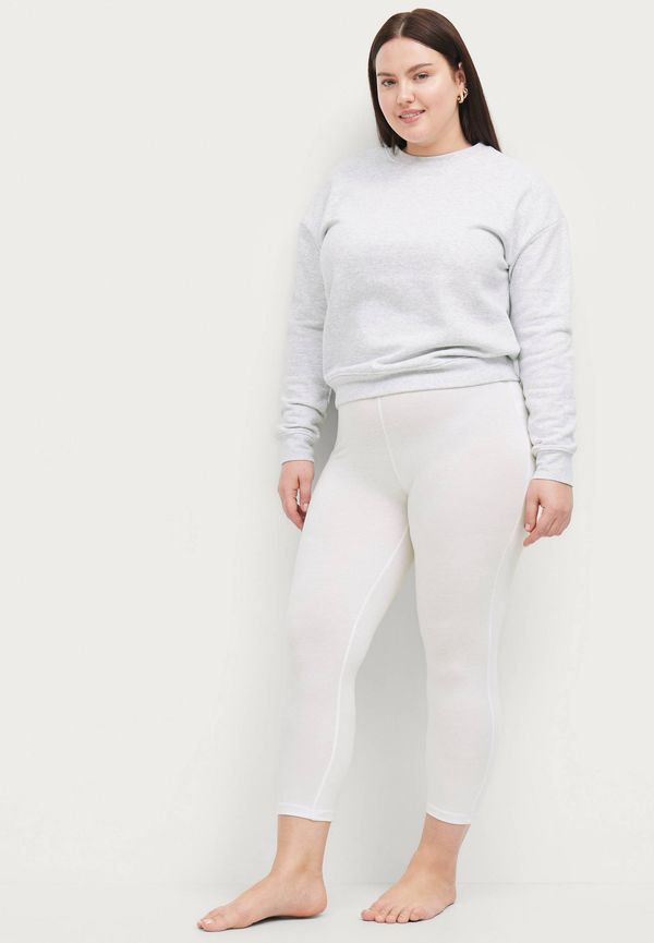 Yummie Dam Talia Capri bomull stretch formkläder legging, Vitt, S :  : Fashion