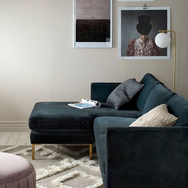 Ellos - Soffa Setar 3-sits i sammet - Grå