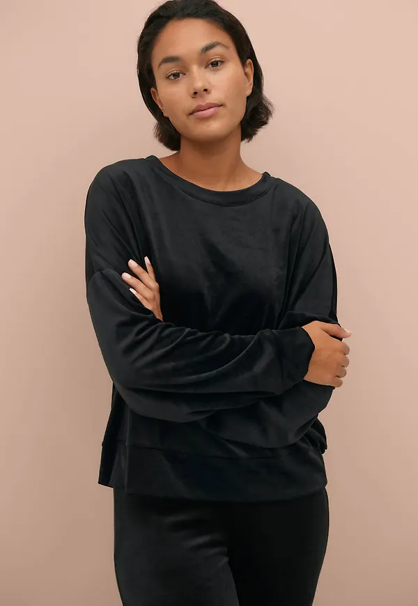 Ellos - Velourtröja Kimberly - Svart