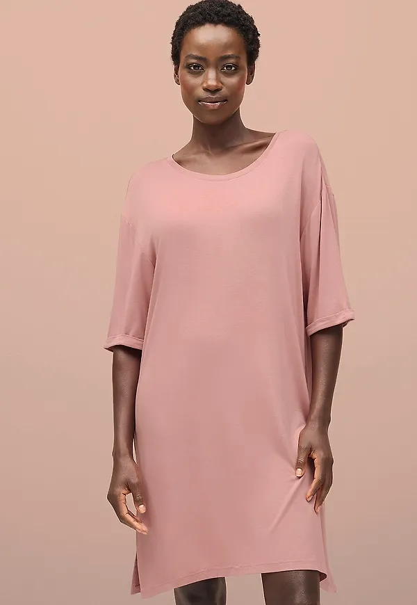 Ellos Collection - Lång pyjamas t-shirt - Rosa
