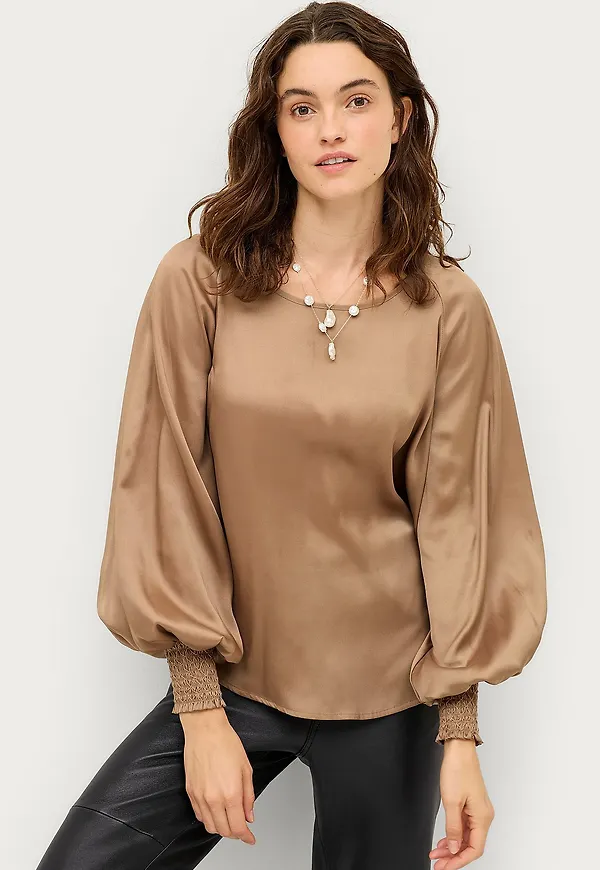 Ellos Collection - Blus Henny - Brun