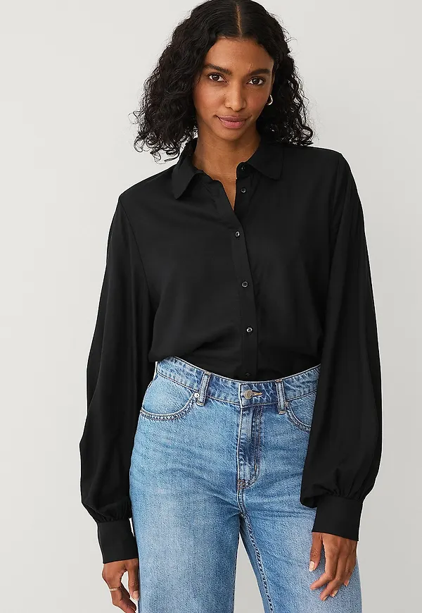 Ellos Collection - Blus i viskos - Svart