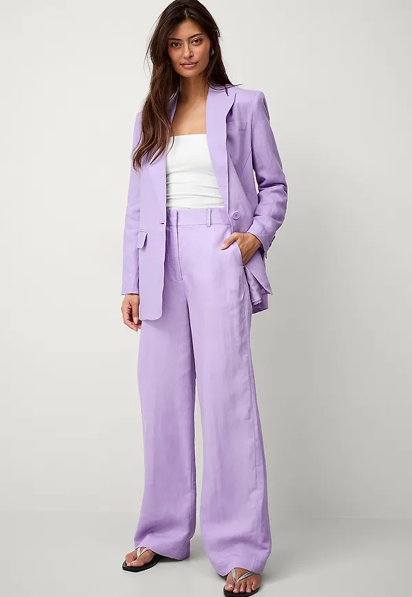 Ellos Collection - Byxor Lilly Linen - Lila