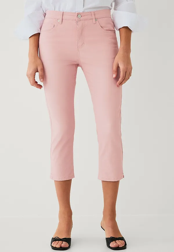 Ellos Collection - Capribyxor i twill - Rosa