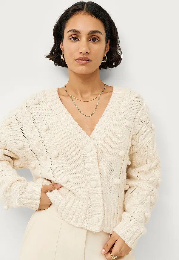Ellos Collection - Cardigan Doris - Vit