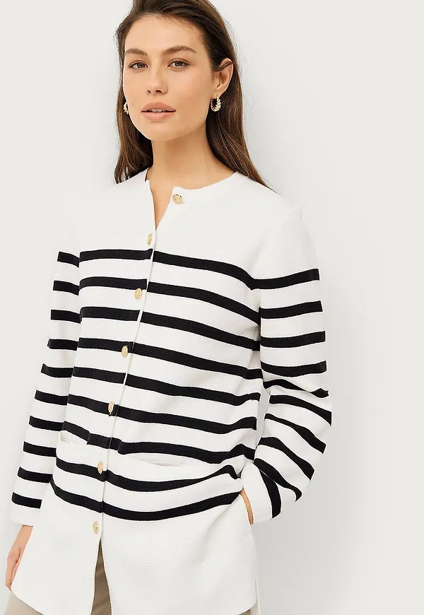 Ellos Collection - Cardigan Tina - Vit