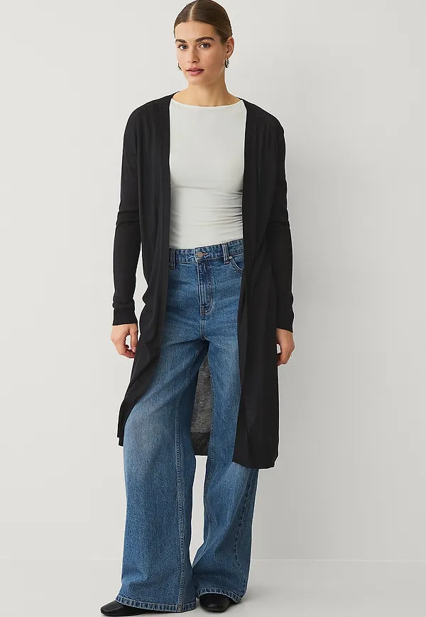 Ellos Collection - Finstickad cardigan - Svart