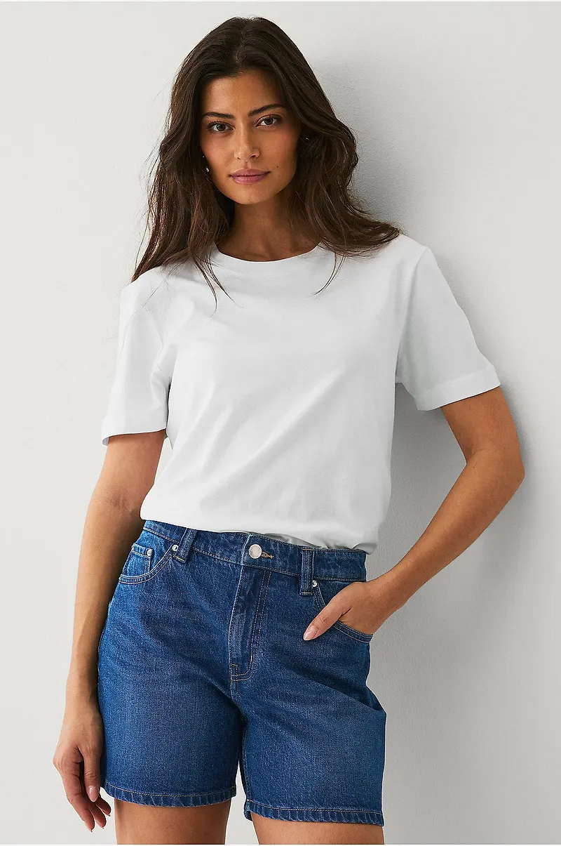 Ellos Collection - Jeansshorts Petra Mom - Blå