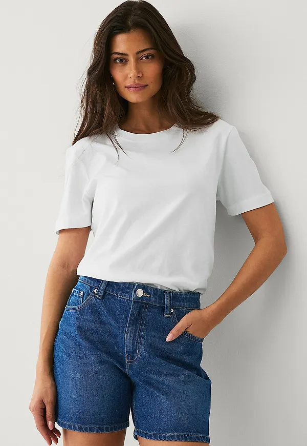 Ellos Collection - Jeansshorts Petra Mom - Blå