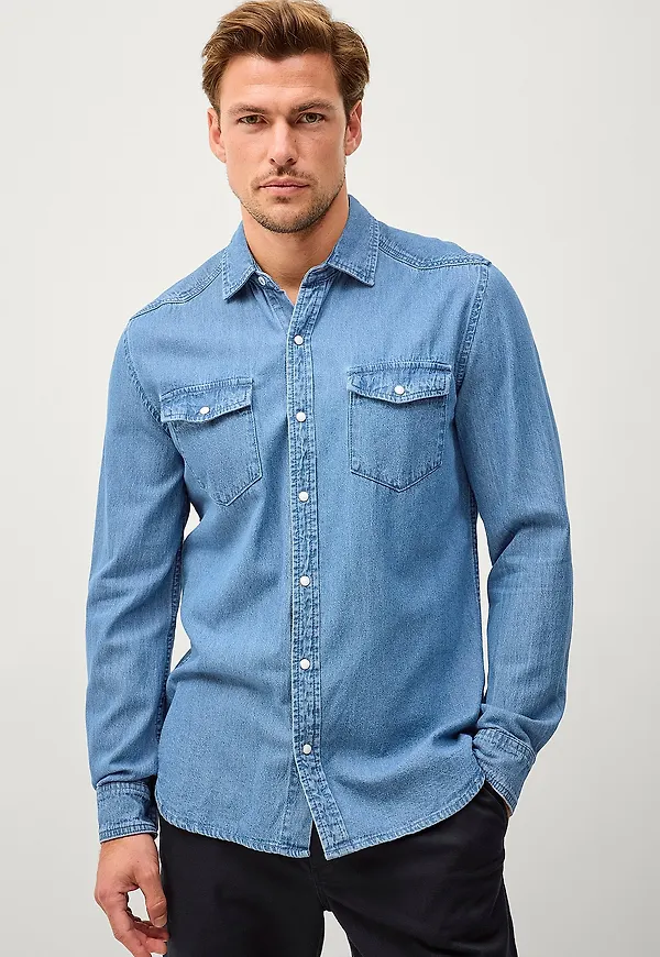 Ellos Collection - Jeansskjorta Brock - Blå