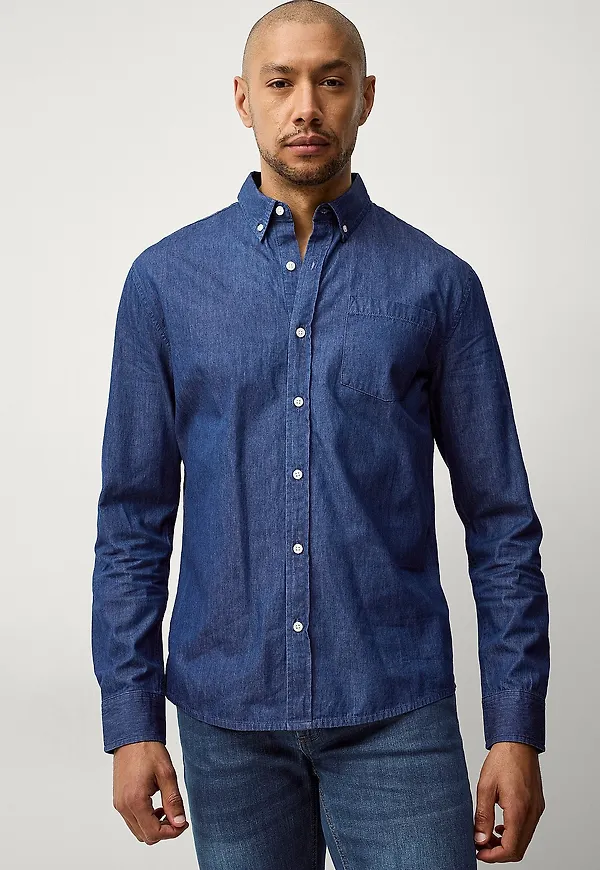 Ellos Collection - Jeansskjorta Bryant - Blå