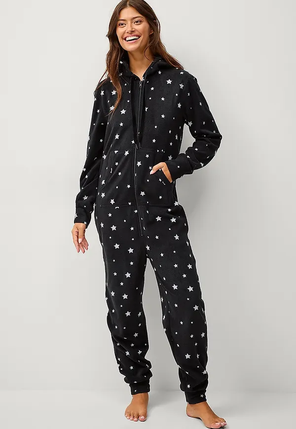 Ellos Collection - Jumpsuit i fleece - Svart