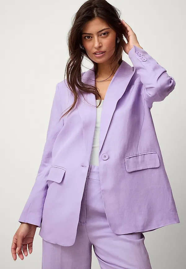 Ellos Collection - Kavaj Lilly Linen - Lila