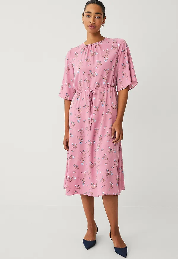 Ellos Collection - Klänning med dragsko - Rosa