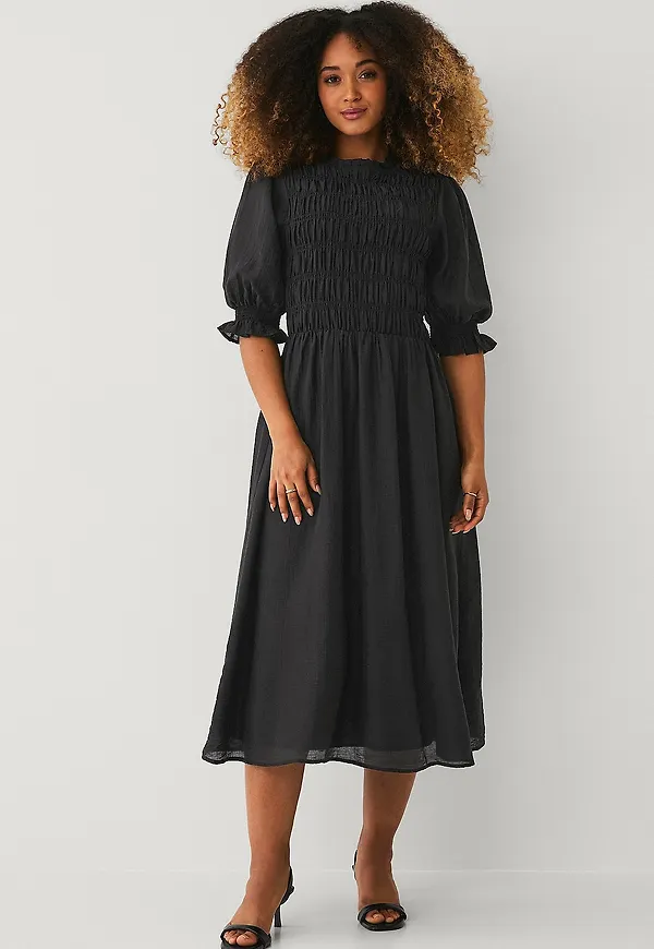 Ellos Collection - Klänning med smock - Svart