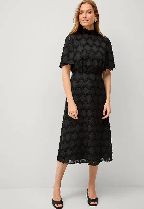 Ellos Collection - Klänning i organza - Svart