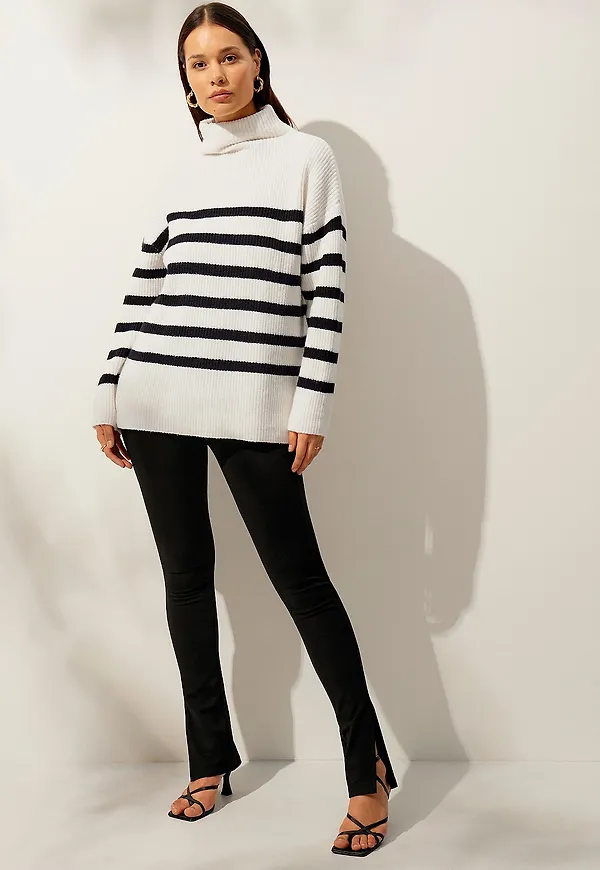 Ellos Collection - Leggings Jessie Split - Svart