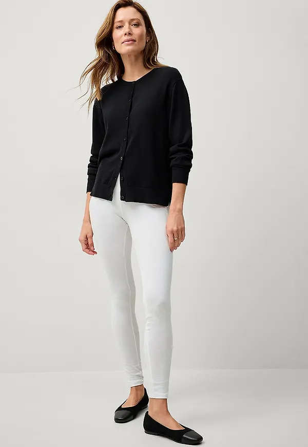 Ellos Collection - Leggings med hög midja - Vit
