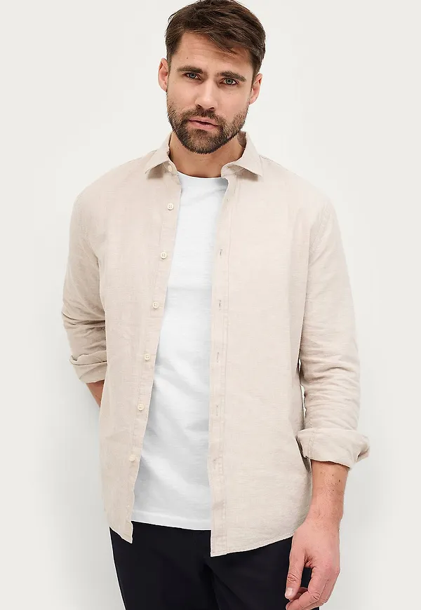 Ellos Collection - Linneskjorta - Beige