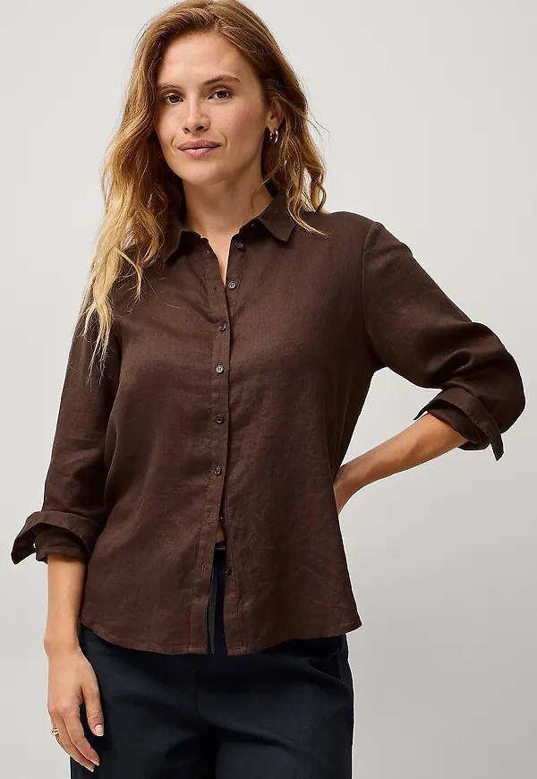 Ellos Collection - Linneskjorta - Brun