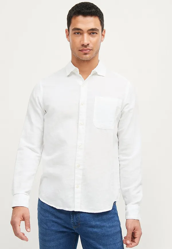 Ellos Collection - Linneskjorta Alastair - Vit