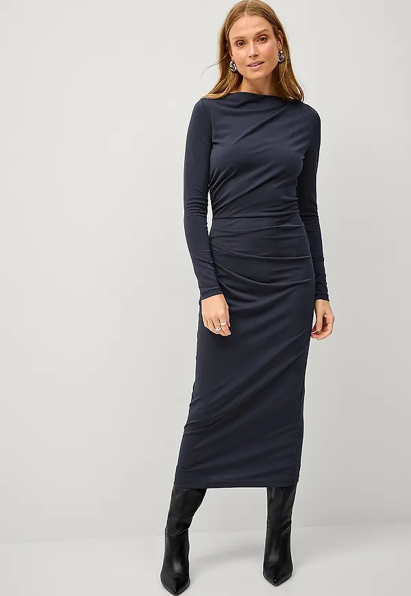 Ellos Collection - Klänning med drapering - Blå