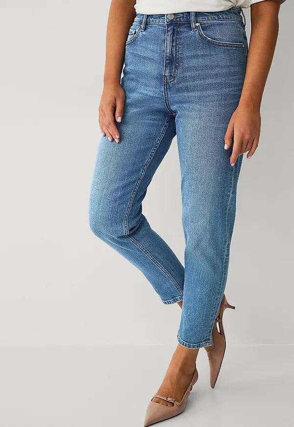Ellos Collection - Mom-jeans med stretch - Blå