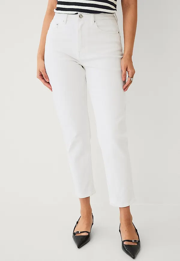 Ellos Collection - Mom-jeans med stretch - Vit