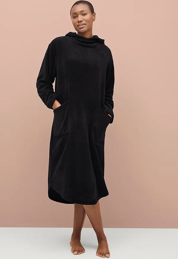 Ellos Collection - Mysklänning i fleece - Svart