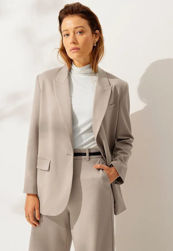 Ellos Collection - Oversize kavaj - Beige