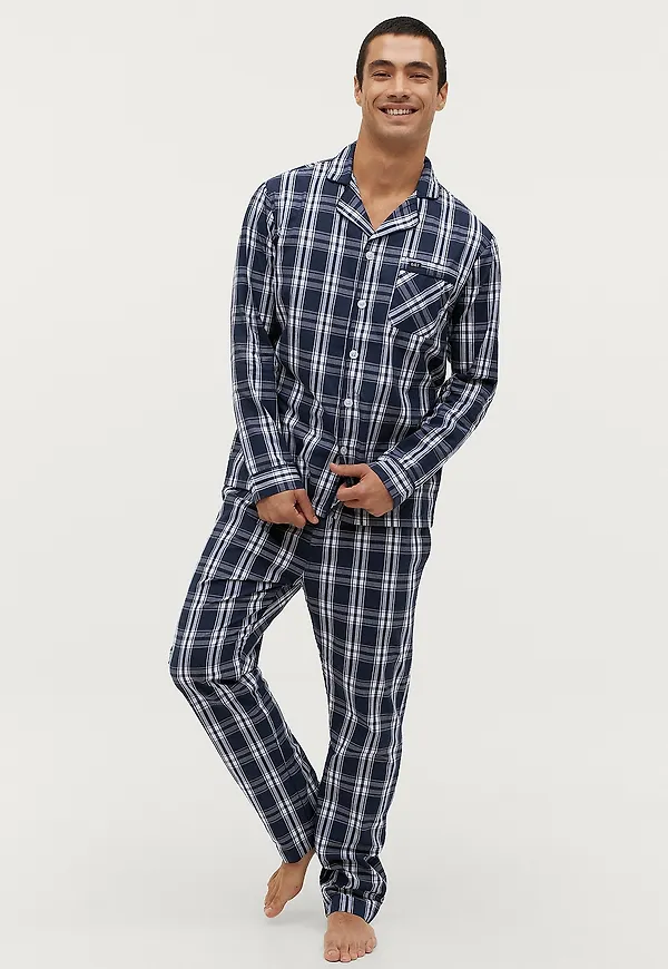 Ellos Collection - Pyjamas Lance i poplin - Blå