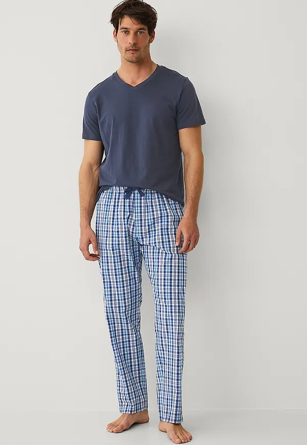 Ellos Collection - Pyjamasbyxor i poplin - Blå