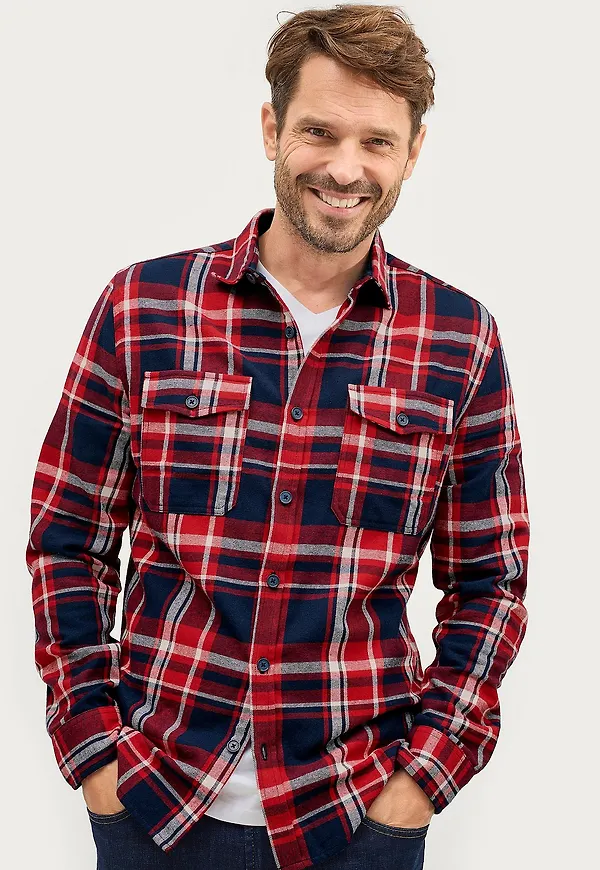 Ellos Collection - Skjorta James Flanell - Blå