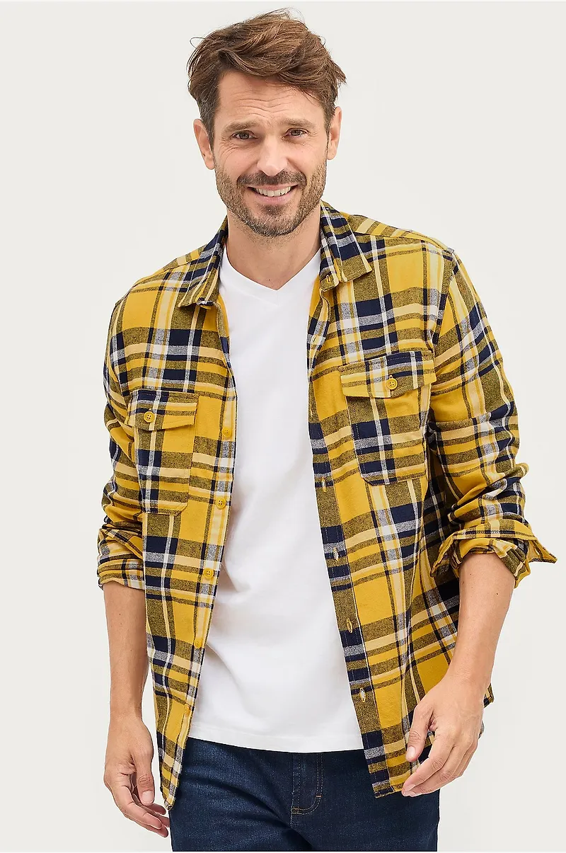 Ellos Collection - Skjorta James Flanell - Gul