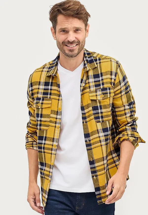 Ellos Collection - Skjorta James Flanell - Gul