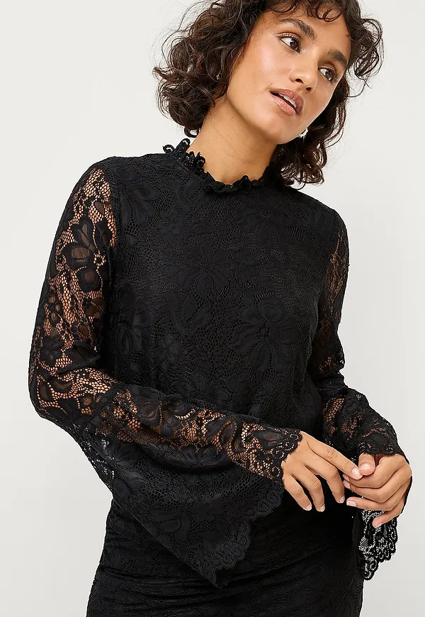 Ellos Collection - Spetstopp Emilie - Svart