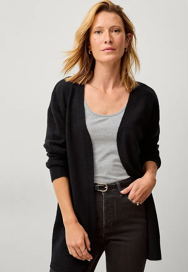 Ellos Collection - Stickad kofta - Svart