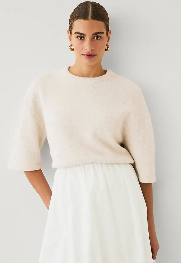 Ellos Collection - Stickad topp - Beige