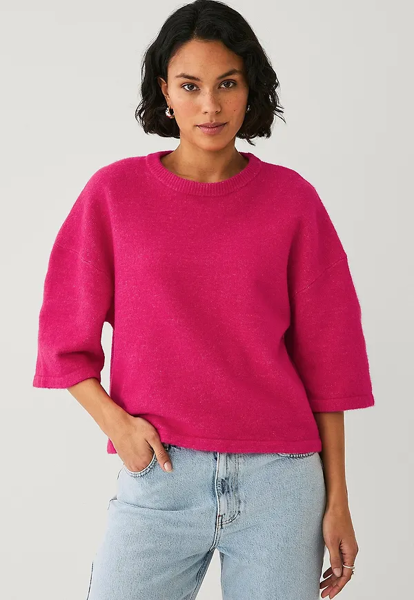 Ellos Collection - Stickad topp - Rosa