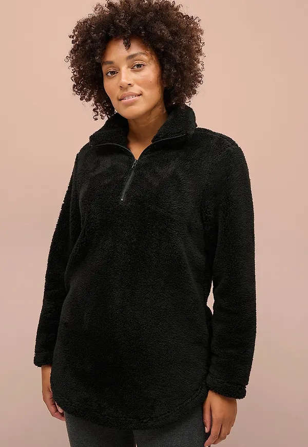 Ellos Collection - Sweatshirt i fleece - Svart
