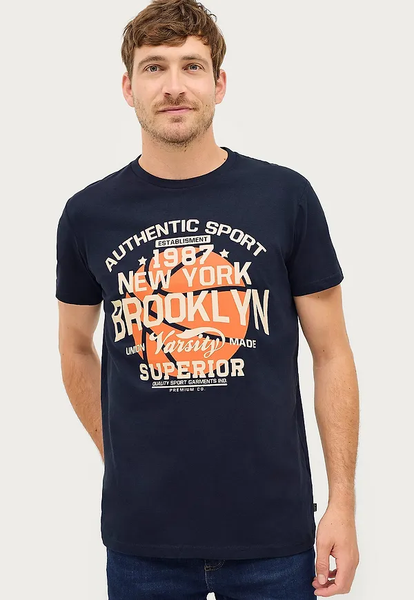 Ellos Collection - T-shirt Brody - Blå
